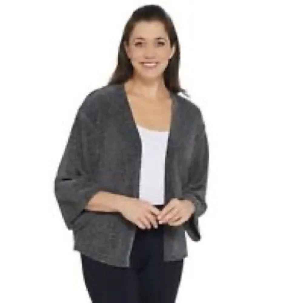 AnyBody Chenille Cropped Cardigan
